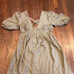 ASOS linen maternity dress khaki camo green nwt